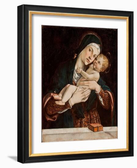 The Virgin and Child (Tempera on Panel)-Bartolomeo Montagna-Framed Giclee Print