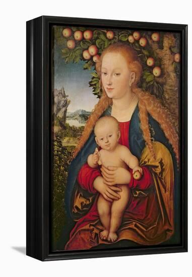 The Virgin and Child under an Apple Tree, 1520-26-Lucas Cranach the Elder-Framed Premier Image Canvas