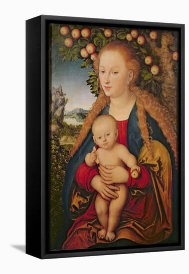 The Virgin and Child under an Apple Tree, 1520-26-Lucas Cranach the Elder-Framed Premier Image Canvas