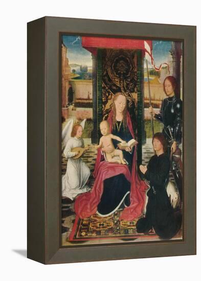 'The Virgin and Child with an Angel', c1480-Hans Memling-Framed Premier Image Canvas