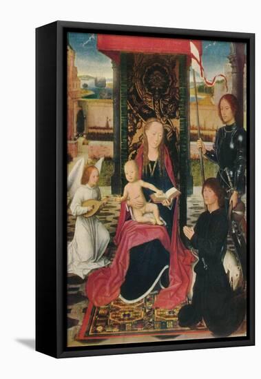 'The Virgin and Child with an Angel', c1480-Hans Memling-Framed Premier Image Canvas