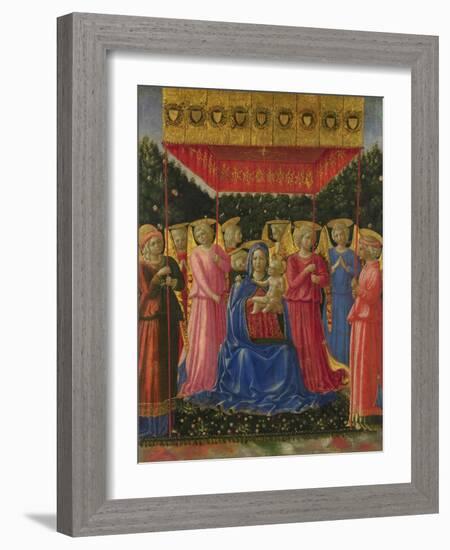 The Virgin and Child with Angels, C. 1450-Benozzo Gozzoli-Framed Giclee Print