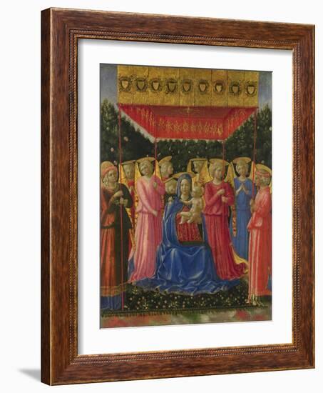 The Virgin and Child with Angels, C. 1450-Benozzo Gozzoli-Framed Giclee Print