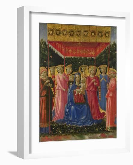 The Virgin and Child with Angels, C. 1450-Benozzo Gozzoli-Framed Giclee Print