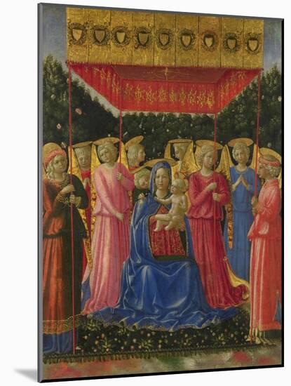 The Virgin and Child with Angels, C. 1450-Benozzo Gozzoli-Mounted Giclee Print