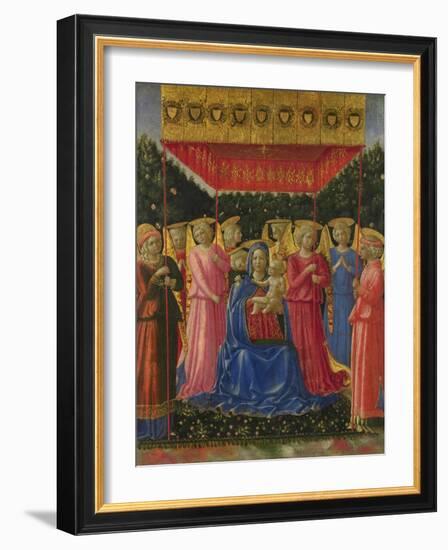 The Virgin and Child with Angels, C. 1450-Benozzo Gozzoli-Framed Giclee Print