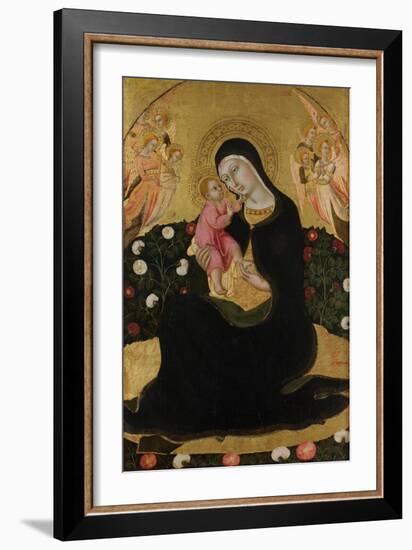 The Virgin and Child with Angels (Madonna of Humilit), Mid of the 15th C-Sano di Pietro-Framed Giclee Print