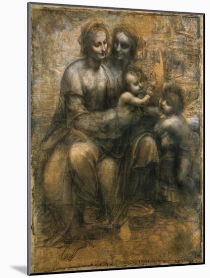 The Virgin and Child with Saint Anne and Saint John the Baptist, C1500-Leonardo da Vinci-Mounted Giclee Print