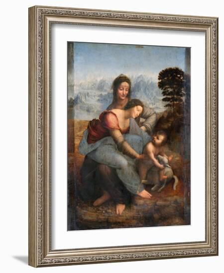 The Virgin and Child with Saint Anne, C.1508-Leonardo da Vinci-Framed Giclee Print