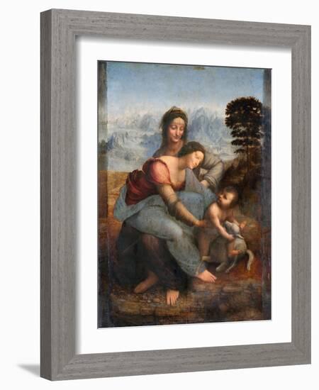 The Virgin and Child with Saint Anne, C.1508-Leonardo da Vinci-Framed Giclee Print