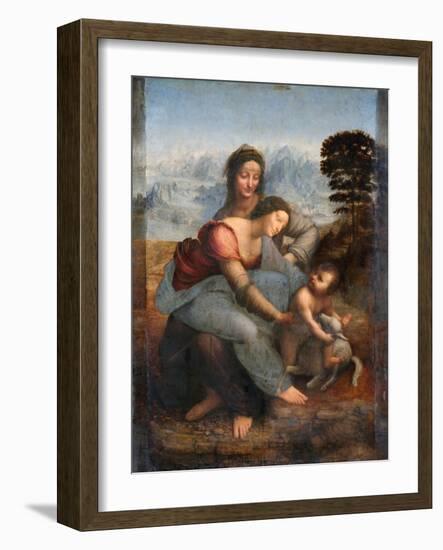 The Virgin and Child with Saint Anne, C.1508-Leonardo da Vinci-Framed Giclee Print