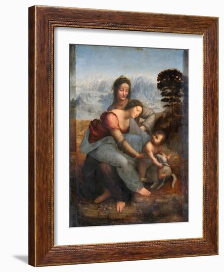 The Virgin and Child with Saint Anne, C.1508-Leonardo da Vinci-Framed Giclee Print