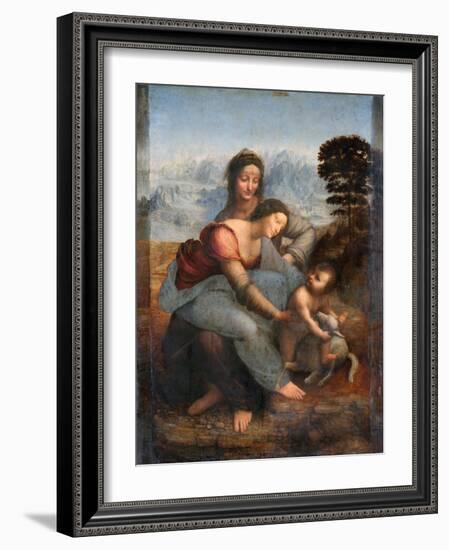 The Virgin and Child with Saint Anne, C.1508-Leonardo da Vinci-Framed Giclee Print