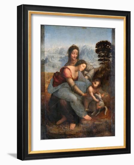 The Virgin and Child with Saint Anne, C.1508-Leonardo da Vinci-Framed Giclee Print