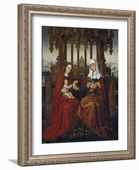 The Virgin and Child with Saint Anne, Ca 1528-Ambrosius Benson-Framed Giclee Print