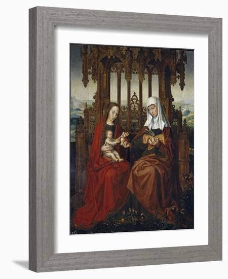 The Virgin and Child with Saint Anne, Ca 1528-Ambrosius Benson-Framed Giclee Print