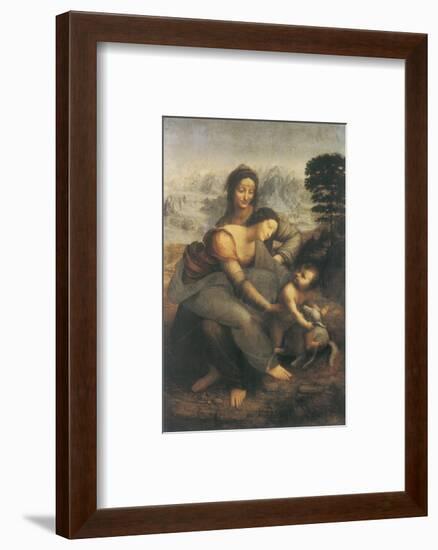 The Virgin and Child with Saint Anne-Leonardo da Vinci-Framed Premium Giclee Print