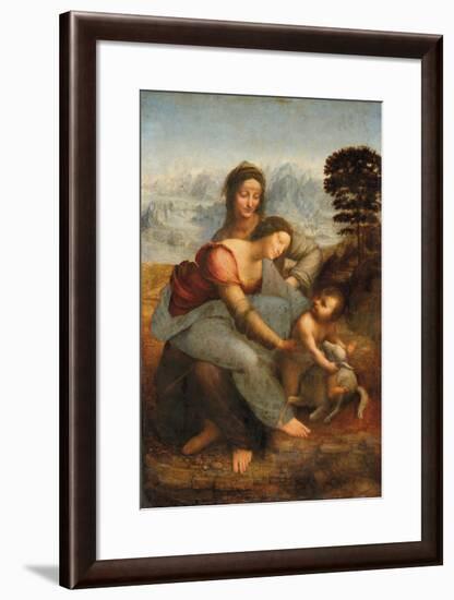 The Virgin and Child with Saint Anne-Leonardo Da Vinci-Framed Premium Giclee Print