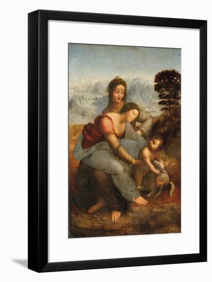 The Virgin and Child with Saint Anne-Leonardo Da Vinci-Framed Premium Giclee Print