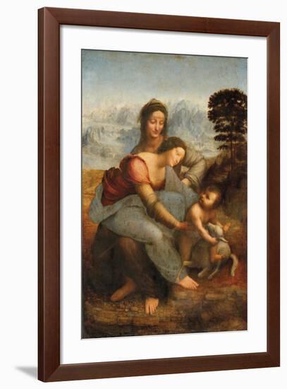 The Virgin and Child with Saint Anne-Leonardo Da Vinci-Framed Premium Giclee Print