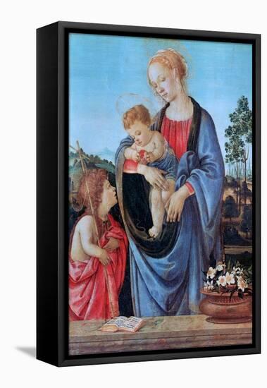 The Virgin and Child with Saint John, 1480-Filippino Lippi-Framed Premier Image Canvas