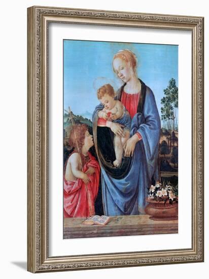 The Virgin and Child with Saint John, 1480-Filippino Lippi-Framed Giclee Print