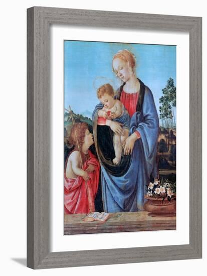 The Virgin and Child with Saint John, 1480-Filippino Lippi-Framed Giclee Print