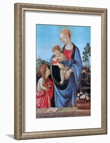 The Virgin and Child with Saint John, 1480-Filippino Lippi-Framed Giclee Print