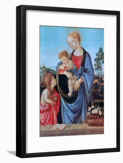 The Virgin and Child with Saint John, 1480-Filippino Lippi-Framed Giclee Print