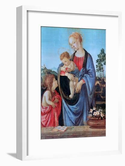 The Virgin and Child with Saint John, 1480-Filippino Lippi-Framed Giclee Print