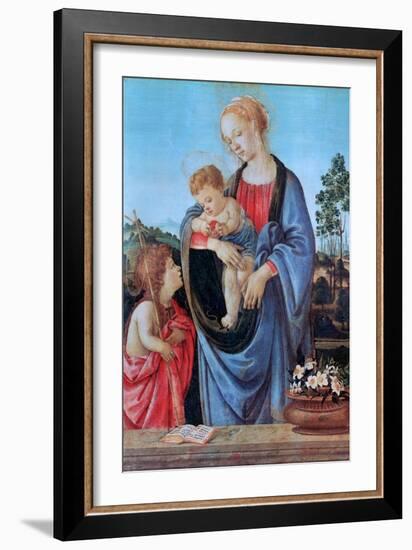 The Virgin and Child with Saint John, 1480-Filippino Lippi-Framed Giclee Print