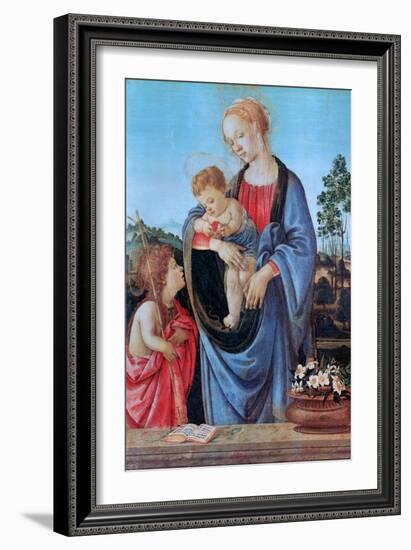 The Virgin and Child with Saint John, 1480-Filippino Lippi-Framed Giclee Print