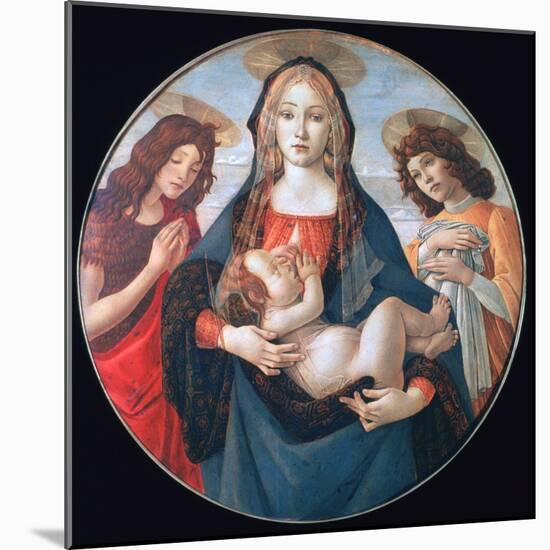 The Virgin and Child with Saint John and an Angel, C1490-Sandro Botticelli-Mounted Giclee Print