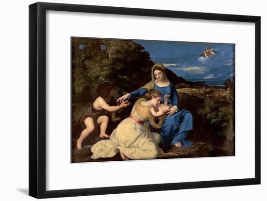 The Virgin and Child with Saints, 1532-Titian (Tiziano Vecelli)-Framed Giclee Print