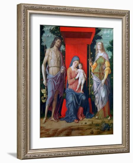 The Virgin and Child with Saints, C1490-1505-Andrea Mantegna-Framed Giclee Print