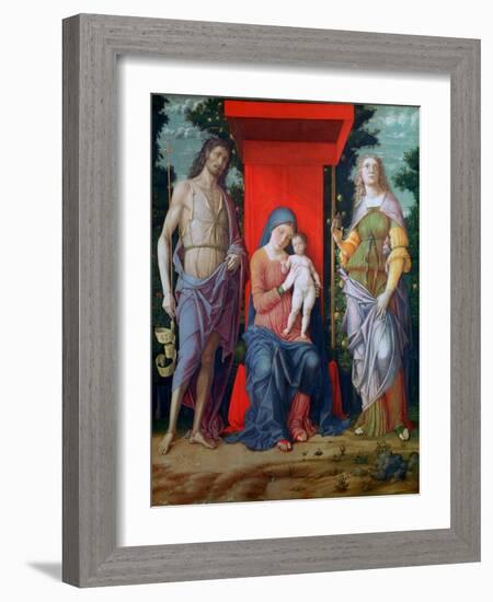 The Virgin and Child with Saints, C1490-1505-Andrea Mantegna-Framed Giclee Print