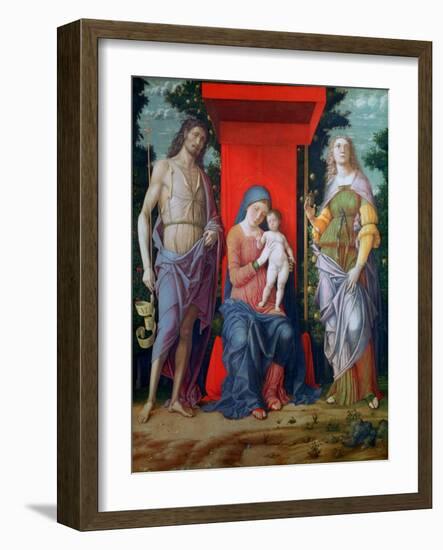The Virgin and Child with Saints, C1490-1505-Andrea Mantegna-Framed Giclee Print