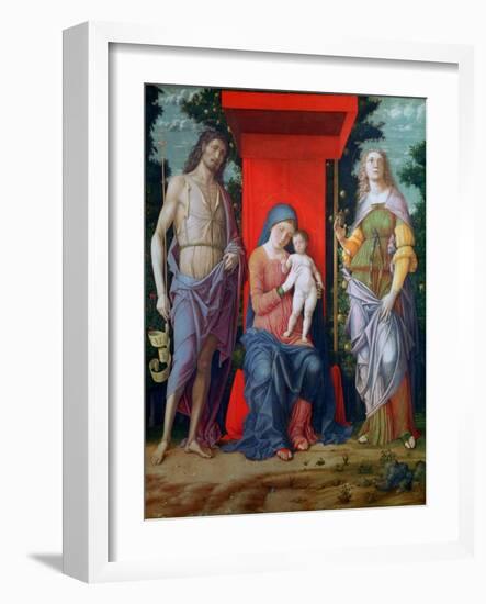 The Virgin and Child with Saints, C1490-1505-Andrea Mantegna-Framed Giclee Print