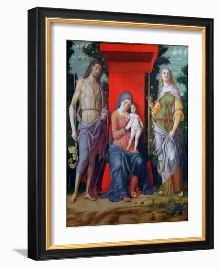 The Virgin and Child with Saints, C1490-1505-Andrea Mantegna-Framed Giclee Print