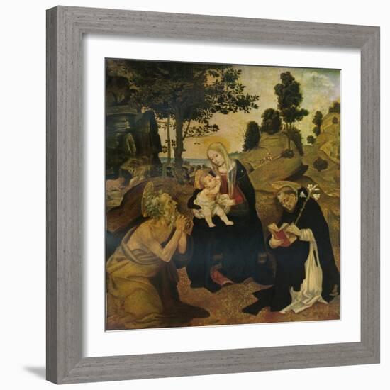 The Virgin and Child with Saints Jerome and Dominic, c1485, (1911)-Filippino Lippi-Framed Giclee Print