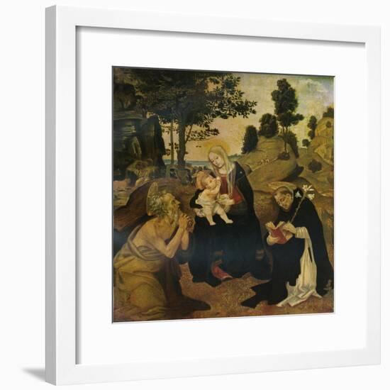 The Virgin and Child with Saints Jerome and Dominic, c1485, (1911)-Filippino Lippi-Framed Giclee Print