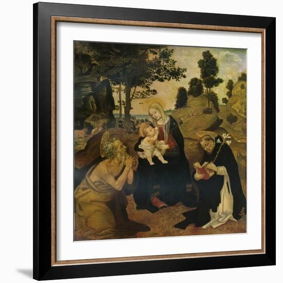 The Virgin and Child with Saints Jerome and Dominic, c1485, (1911)-Filippino Lippi-Framed Giclee Print