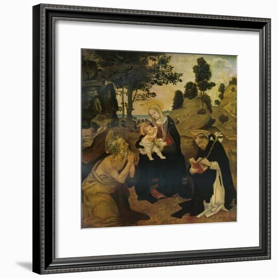 The Virgin and Child with Saints Jerome and Dominic, c1485, (1911)-Filippino Lippi-Framed Premium Giclee Print