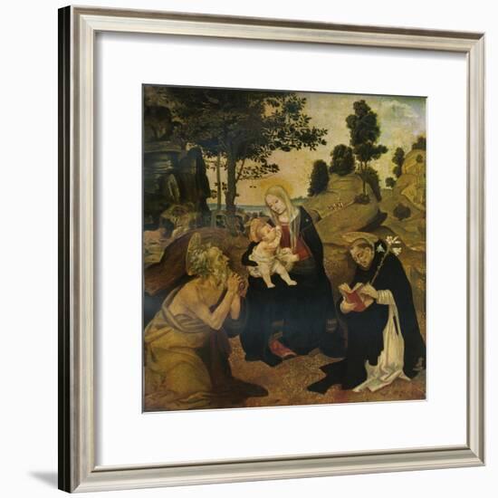The Virgin and Child with Saints Jerome and Dominic, c1485, (1911)-Filippino Lippi-Framed Premium Giclee Print