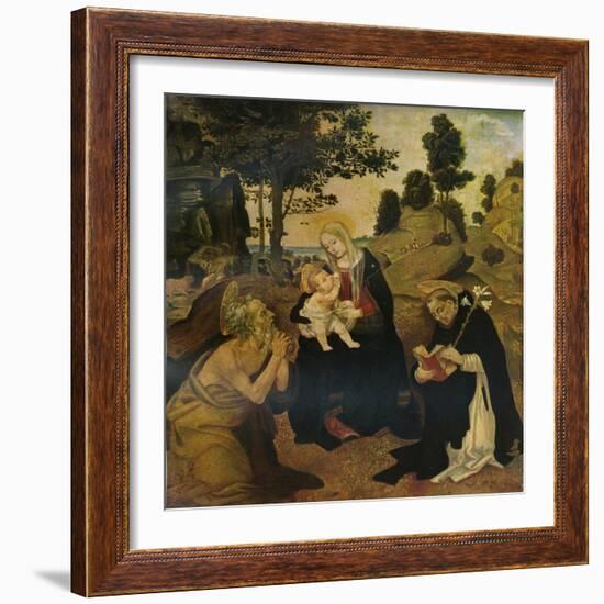 The Virgin and Child with Saints Jerome and Dominic, c1485, (1911)-Filippino Lippi-Framed Premium Giclee Print