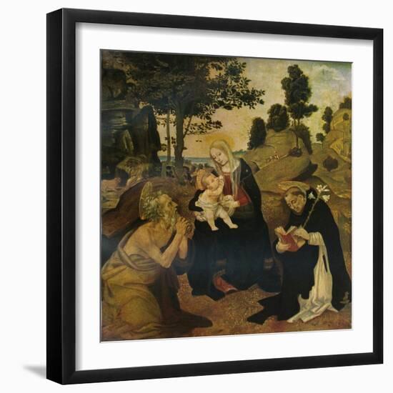 The Virgin and Child with Saints Jerome and Dominic, c1485, (1911)-Filippino Lippi-Framed Premium Giclee Print