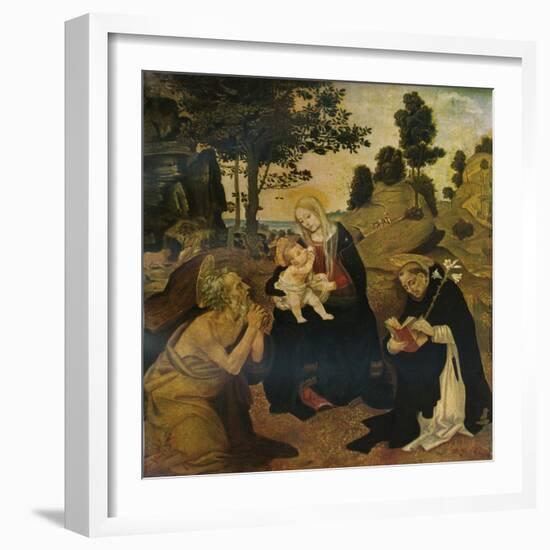 The Virgin and Child with Saints Jerome and Dominic, c1485, (1911)-Filippino Lippi-Framed Premium Giclee Print