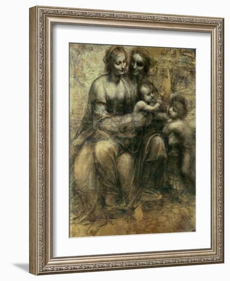 The Virgin and Child with Ss. Anne and John the Baptist, circa 1499-Leonardo da Vinci-Framed Giclee Print