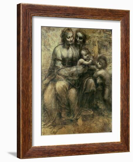 The Virgin and Child with Ss. Anne and John the Baptist, circa 1499-Leonardo da Vinci-Framed Giclee Print