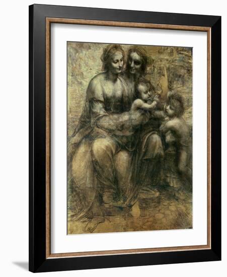 The Virgin and Child with Ss. Anne and John the Baptist, circa 1499-Leonardo da Vinci-Framed Giclee Print